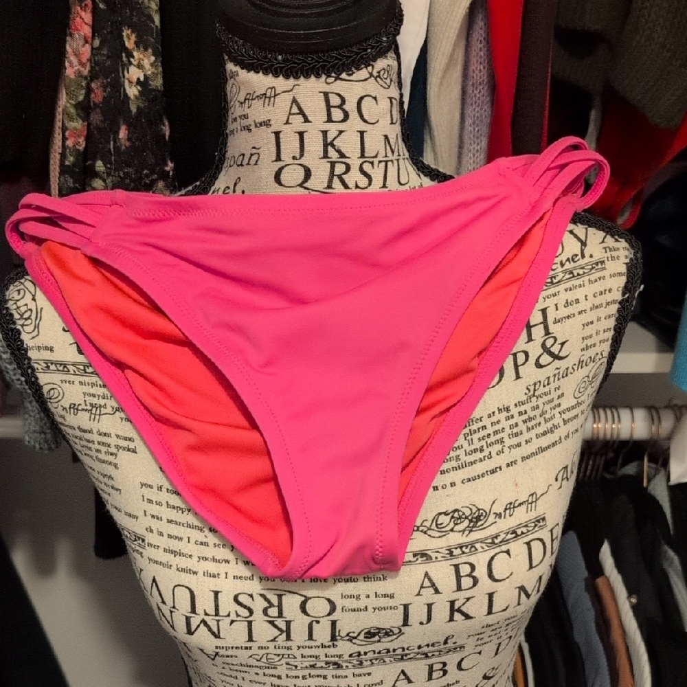 Pink and Orange Women's Swim Bottom